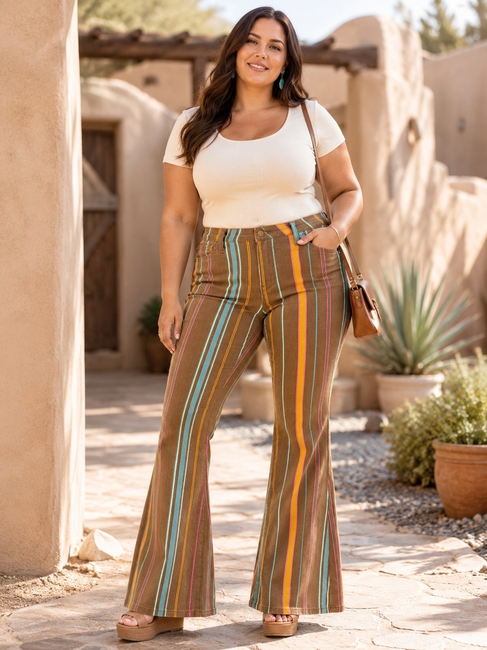 Judy Blue Rainbow Stripe Flare Jeans | Size 13/31 - NWT